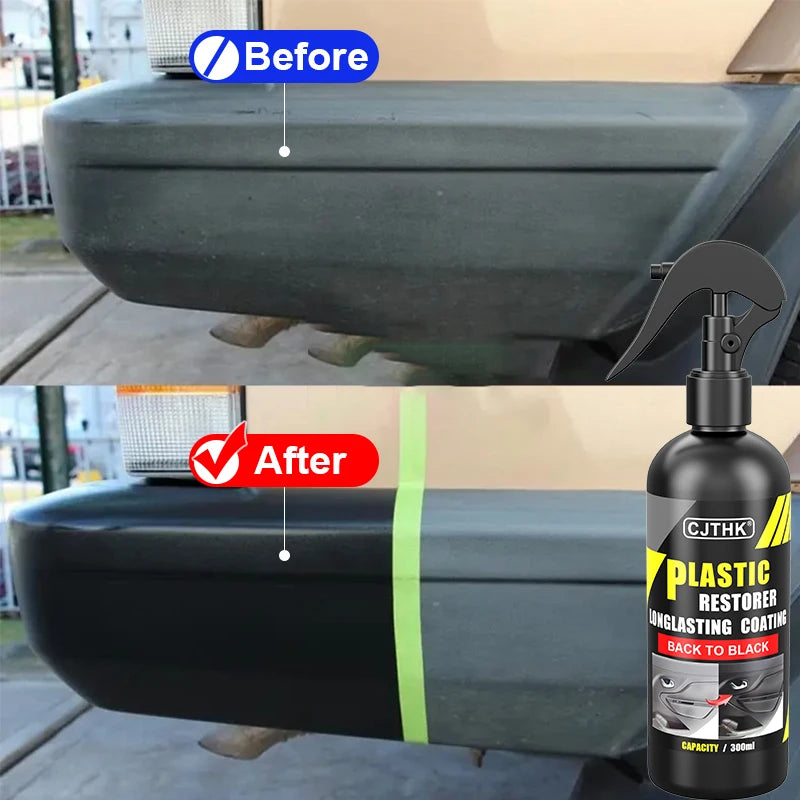 Agente de revestimento restaurador de plástico automotivo, borracha plástica automotiva, reparo externo, limpeza, renovação, agente de restauração, brilho preto, selagem, clareamento