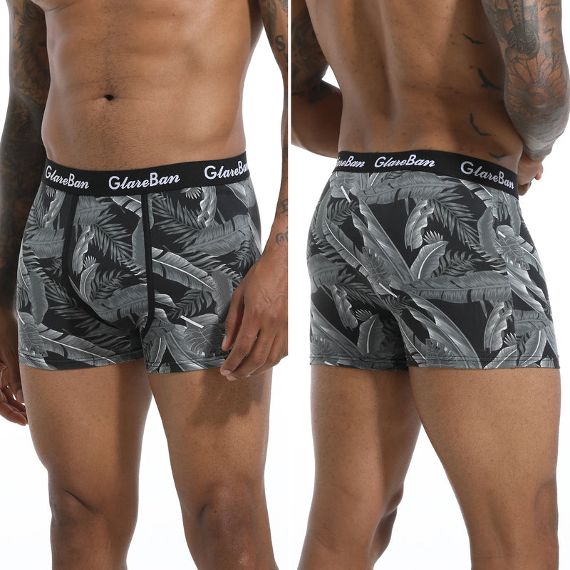 Pacote com 6 peças de cuecas boxer pretas masculinas, cuecas macias e respiráveis para homens, cuecas boxer slip 2024