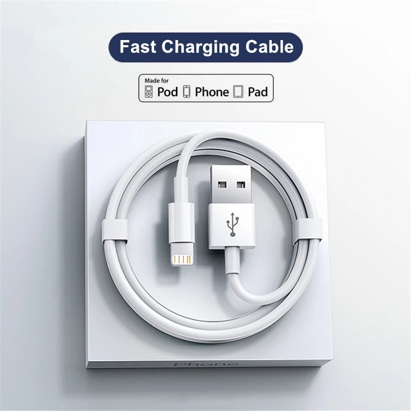 Cabo carregador USB original de qualidade para iPhone 14 8 7 6s plus 13 12 pro XS max X RS E cabo de carregamento rápido sincronização de dados linha 1 não 2 não 3 não
