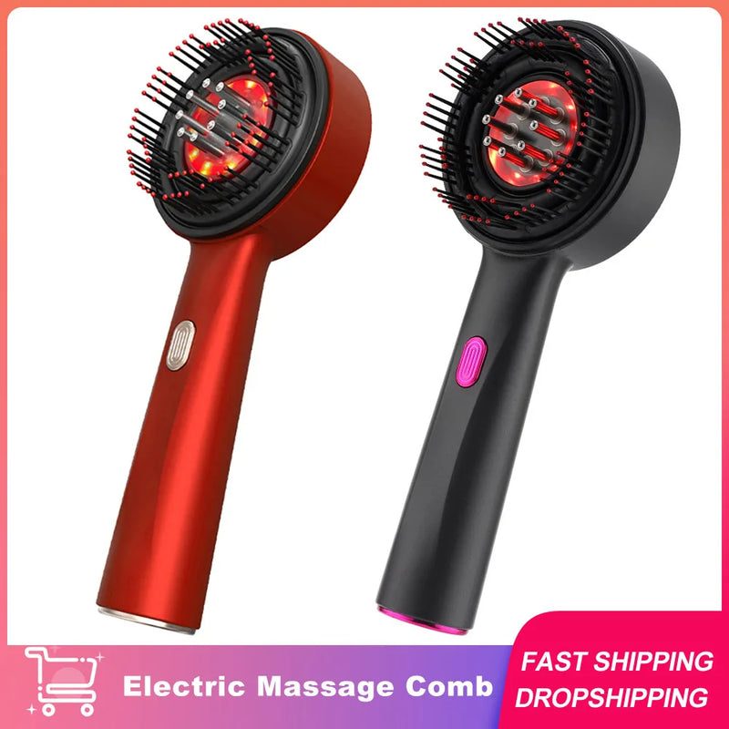 Escova elétrica para crescimento capilar com máquina de luz infravermelha Apro point massagem no couro cabeludo exercício anti-queda de cabelo esfregão de cabelo com oitenta