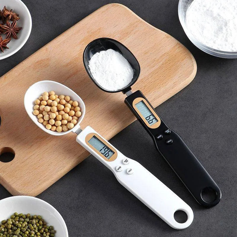 Mini balança de colher digital para cozinha balança eletrônica de alimentos LCD 0,1-500g farinha para cozinhar leite café pó peso medida colher