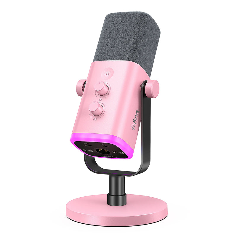 Microfone dinâmico FI fine USB/X LR com botão de silenciamento por toque, entrada para fone de ouvido, controles de E/S, para PC PS5/4 Michelle, jogo MI Camp AM8