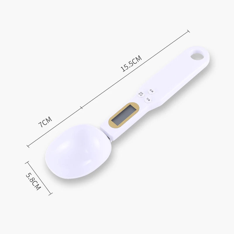 Mini balança de colher digital para cozinha balança eletrônica de alimentos LCD 0,1-500g farinha para cozinhar leite café pó peso medida colher