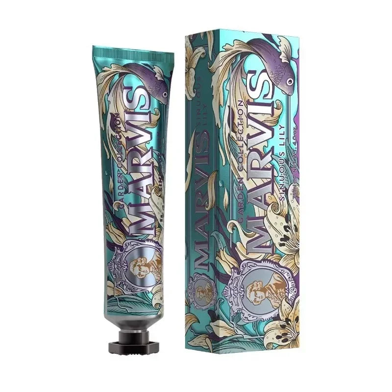 85ml Itália original Marvis creme dental clareador menta refresca hálito remove manchas creme dental clareador de dentes 1 peça