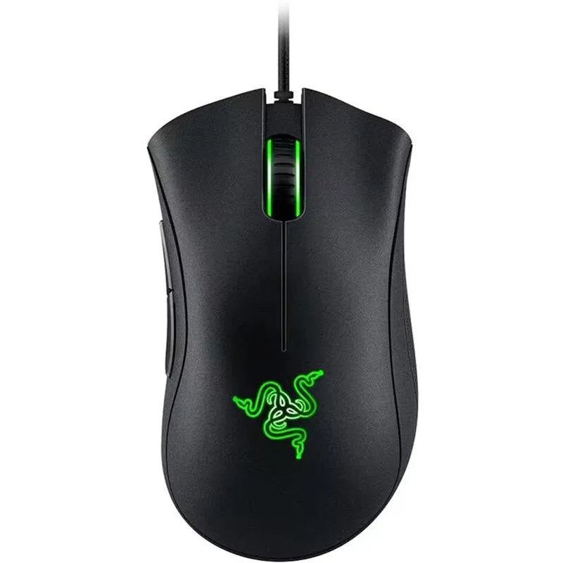 Mouse com fio para jogos Razer Death Adder Essential / mouses com fio 6400 DPI 5 botões independentes para laptop PC gamer