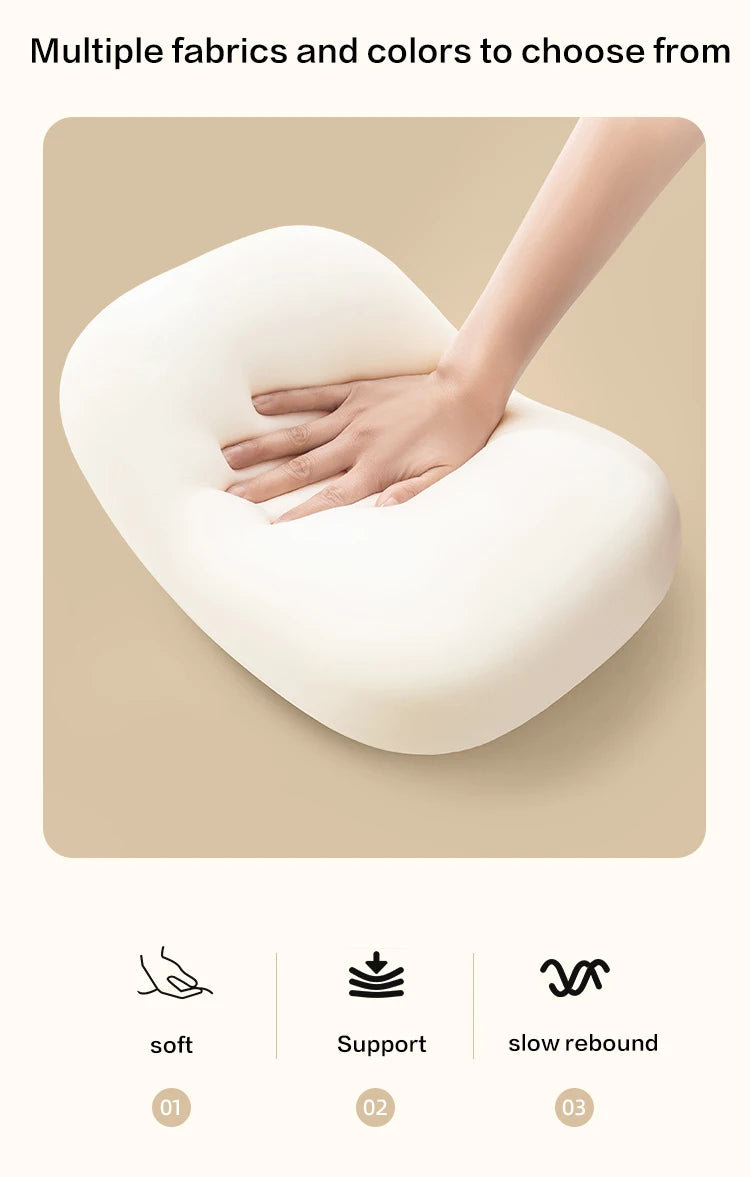 Travesseiro de pescoço de espuma viscoelástica multifuncional, travesseiro de viagem macio com recuperação lenta para dormir, massagem para a saúde cervical e travesseiros para cochilo