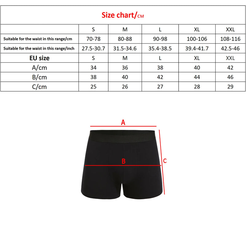 Pacote com 6 peças de cuecas boxer pretas masculinas, cuecas macias e respiráveis para homens, cuecas boxer slip 2024