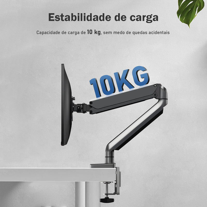 Suporte de monitor de braço articulado para mesa, monitor de movimento total, braço de mola mecânico, suporte de alumínio Mon ITOR