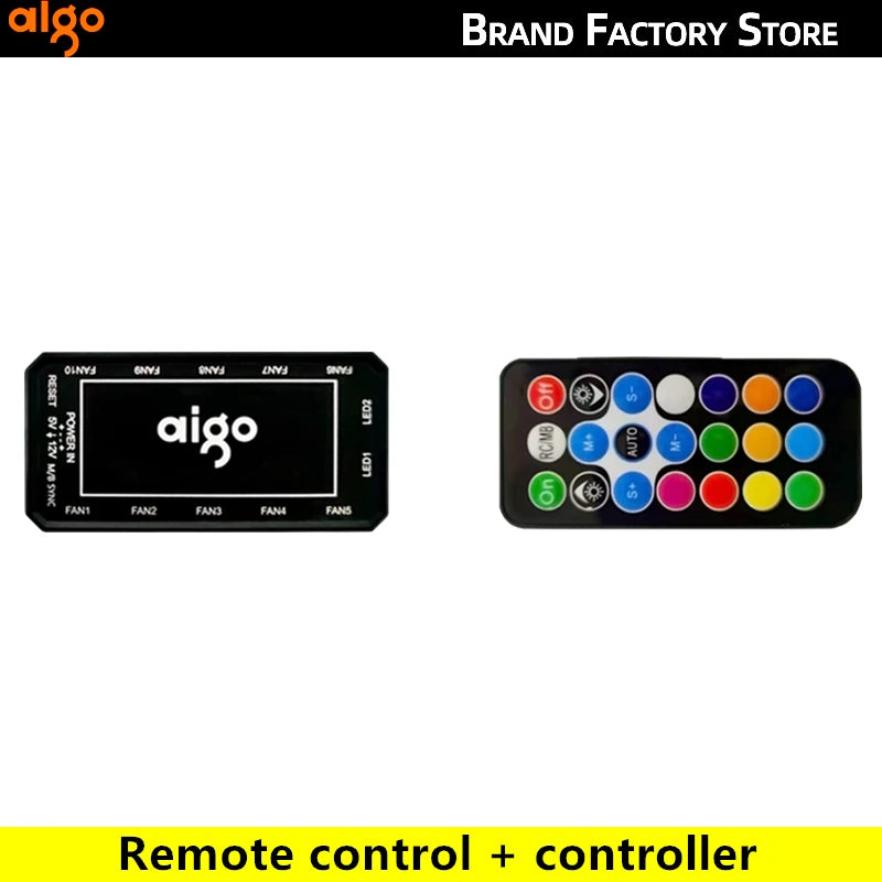 AIGO R12 120MM ventilador de gabinete de computador normal dissipador de calor RGB aura sync porta SATA cooler de 12 cm Um controlador