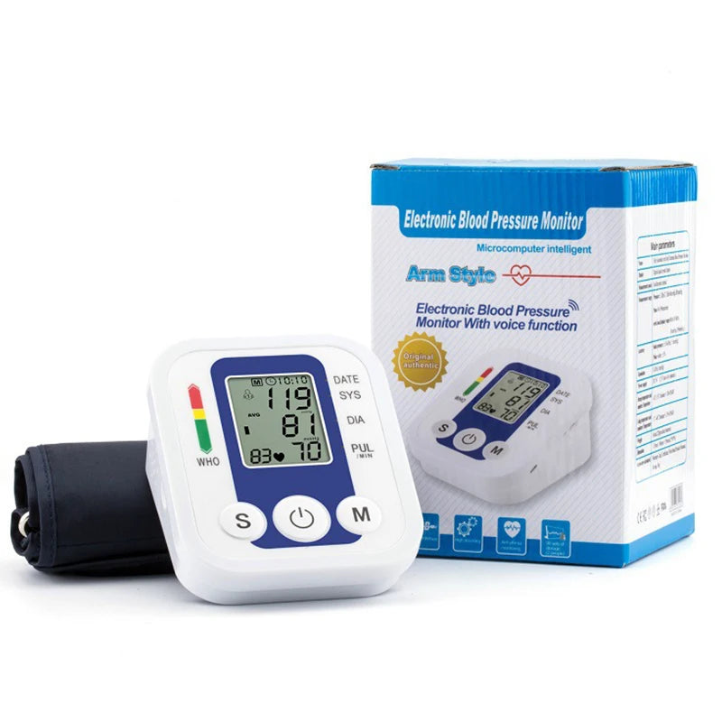 tens medidor de IO medidor de frequência cardíaca medidor de pulso monitor de PA medidor de pressão arterial digital de braço saudável manguito médico automático tonômetro de pressão