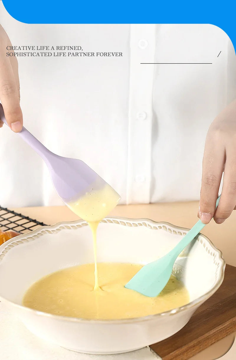 Espátula de creme de silicone Espátula de manteiga antiaderente Utensílios de cozinha resistentes ao calor Utensílios para assar bolos DIY