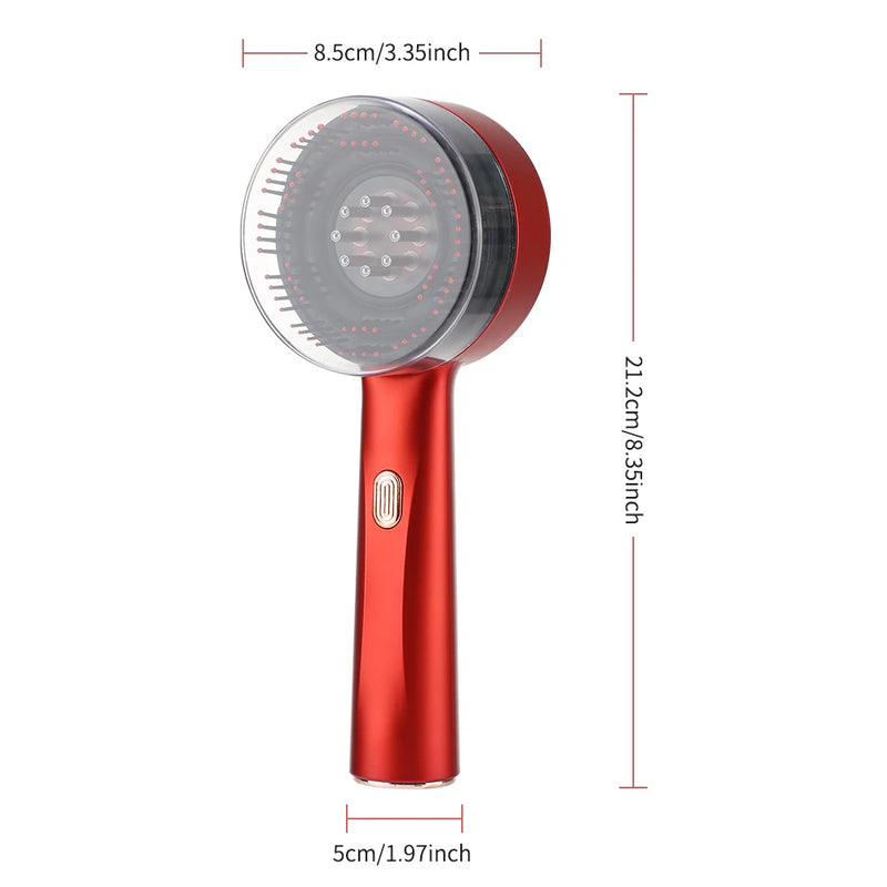 Escova elétrica para crescimento capilar com máquina de luz infravermelha Apro point massagem no couro cabeludo exercício anti-queda de cabelo esfregão de cabelo com oitenta