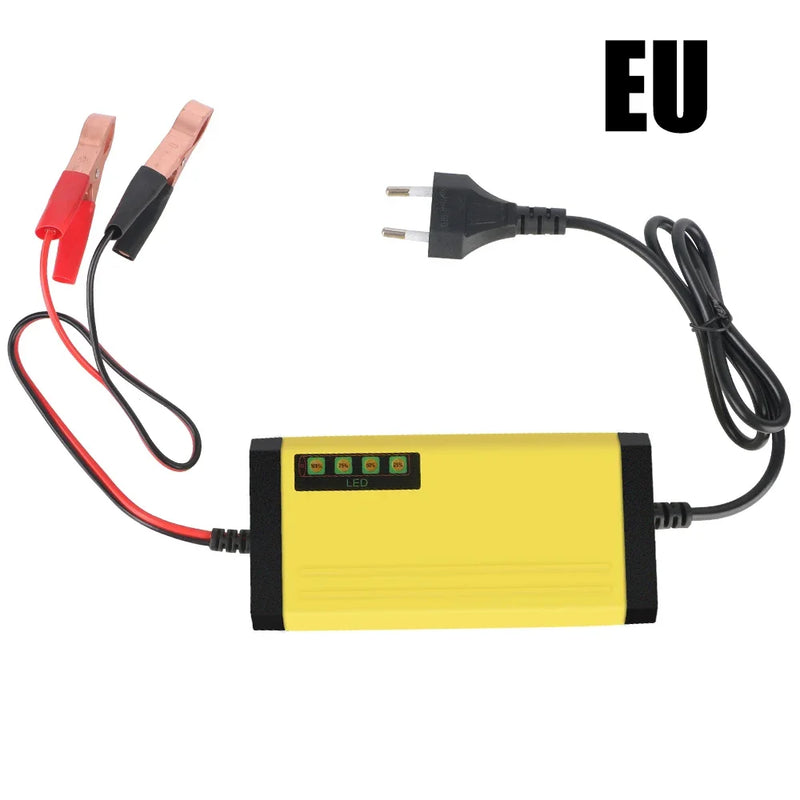 Carregador de bateria de carro 12V 2A 220V Power Puls Carregador de reparo de bateria de chumbo-ácido seca e úmida Carregador de bateria de caminhão para moto com display LED