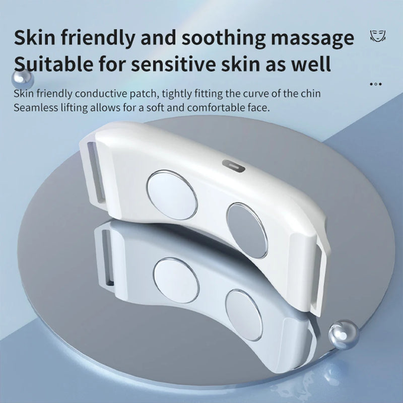 Massageador facial EMS, antirrugas, firmador, dispositivo de lifting facial em V, removedor de microcorrente, cuidados com a pele do queixo duplo