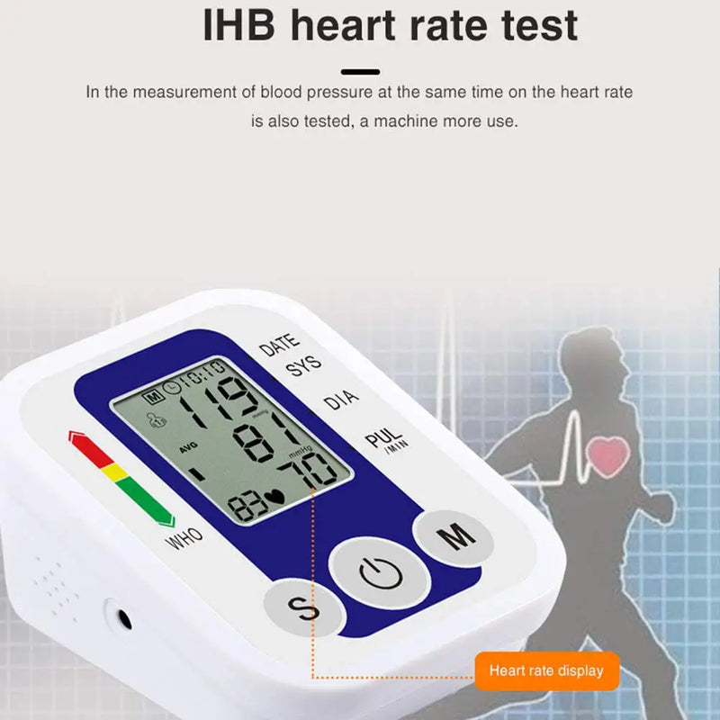 tens medidor de IO medidor de frequência cardíaca medidor de pulso monitor de PA medidor de pressão arterial digital de braço saudável manguito médico automático tonômetro de pressão