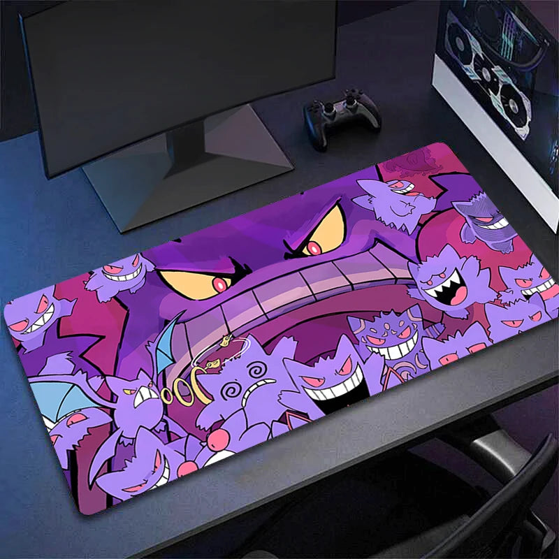Mouse pad fofo de anime G-gengar Gamer Mousepads Mousepad grande para jogos Tapete de teclado grande para mesa para computador Laptop Mouse pads XXL