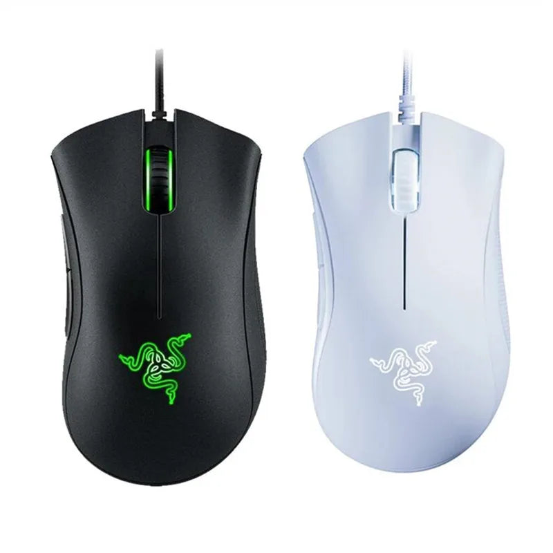 Mouse com fio para jogos Razer Death Adder Essential / mouses com fio 6400 DPI 5 botões independentes para laptop PC gamer