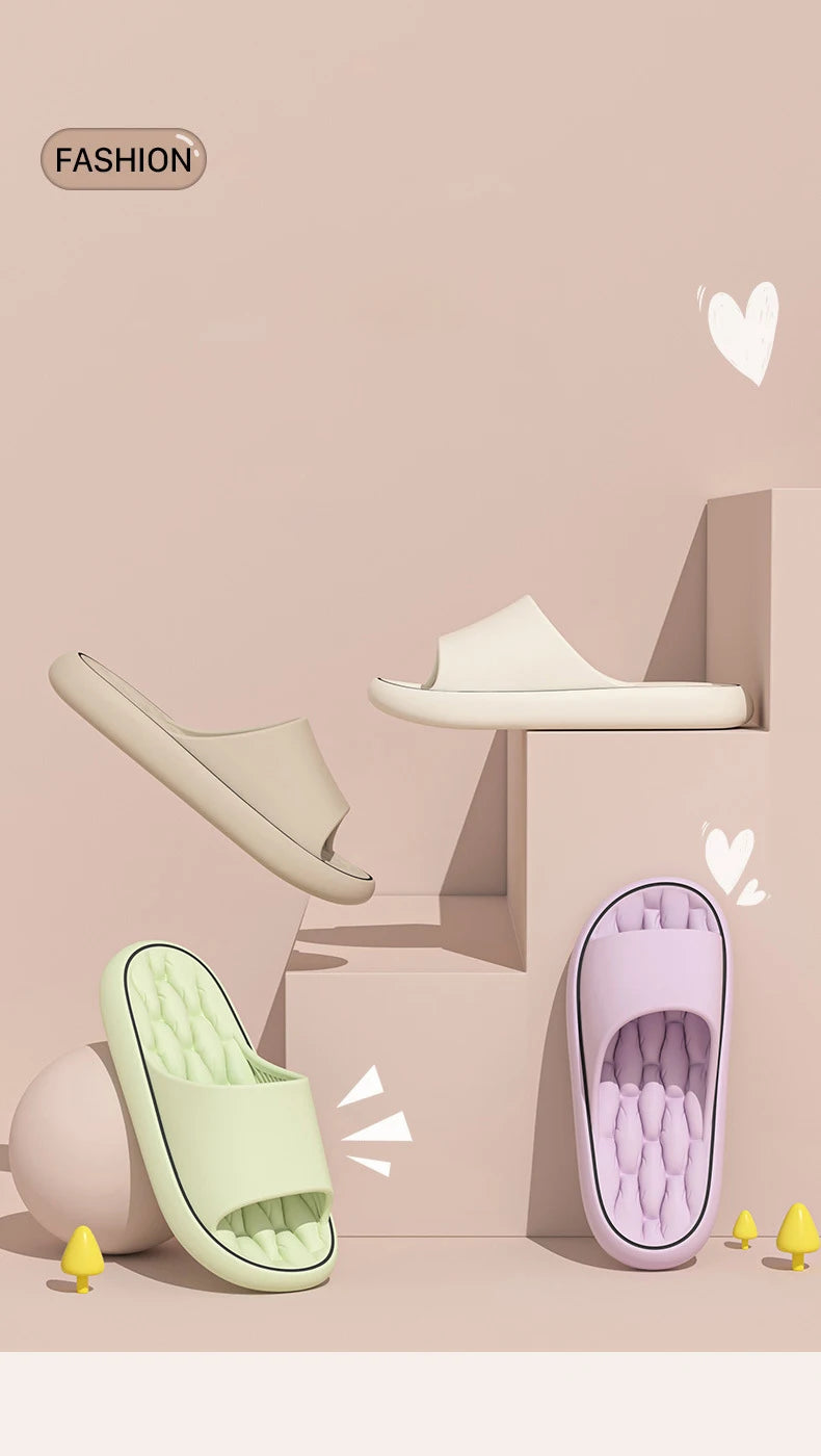 Chinelos super leves e macios, chinelos simples e modernos, sapatos elásticos em Eva, tênis coloridos, chinelo de banheiro interno S