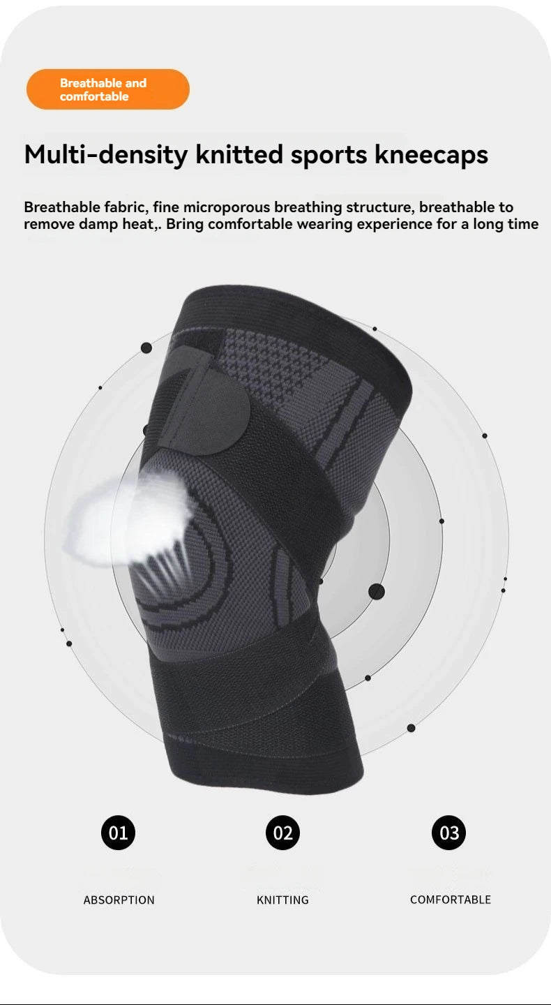 1 peça de joelheira de compressão respirável para esportes e suporte articular - protetor de joelho altamente elástico para fitness e levantamento de peso
