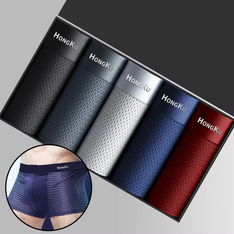 Calcinha masculina boxershorts homens boxer homens ropa interior hombre calzoncillos respirável hombre buraco de bambu tamanho grande