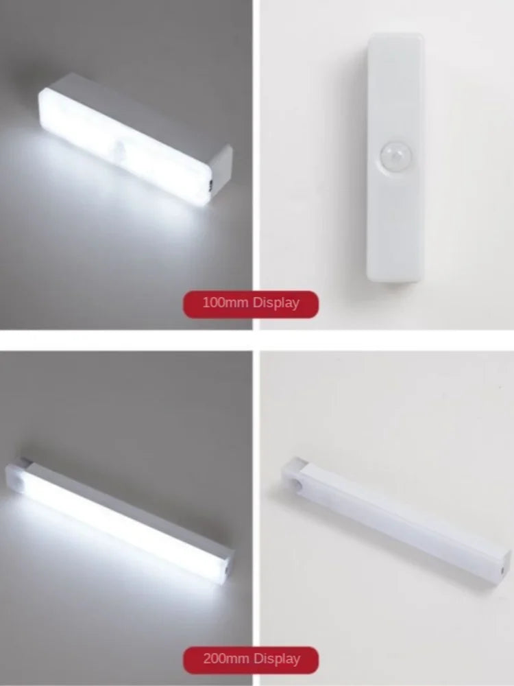 Sensor de movimento PIR Lâmpada LED portátil recarregável Iluminação interna portátil Lâmpadas USB Luzes Bateria Luz