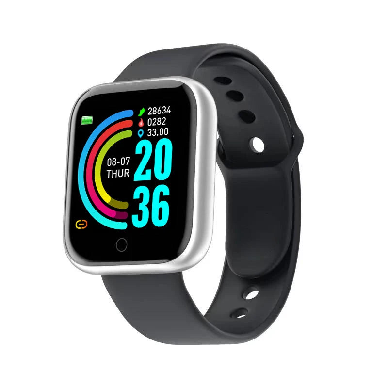 Relógio inteligente multifuncional masculino e feminino com conexão Bluetooth, pulseira esportiva para música e fitness, monitoramento do sono, relógio inteligente D20