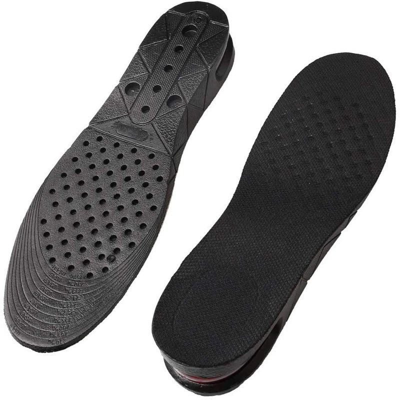 Palmilhas de aumento de altura com almofada de ar, palmilhas de elevação para sapatos, palmilhas para mulheres mais altas, palmilhas de 3 a 9 cm de altura variável