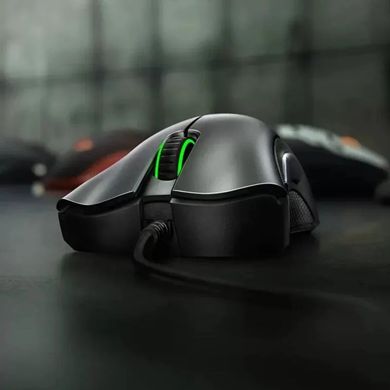 Mouse com fio para jogos Razer Death Adder Essential / mouses com fio 6400 DPI 5 botões independentes para laptop PC gamer