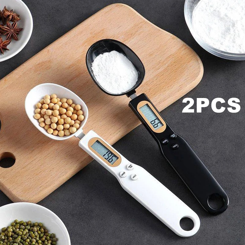 Mini balança de colher digital para cozinha balança eletrônica de alimentos LCD 0,1-500g farinha para cozinhar leite café pó peso medida colher
