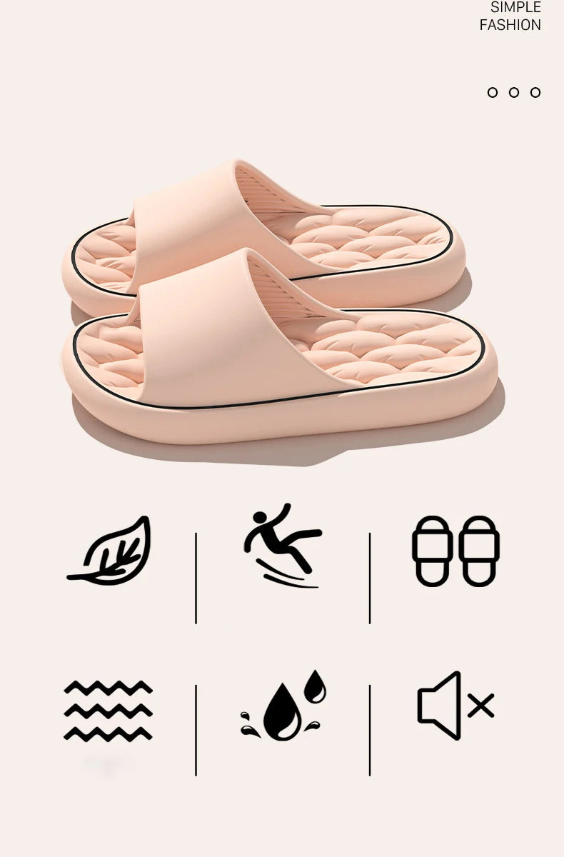 Chinelos super leves e macios, chinelos simples e modernos, sapatos elásticos em Eva, tênis coloridos, chinelo de banheiro interno S