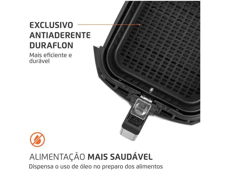 Fritadeira Elétrica Sem Óleo/Air Fryer Mondial Family AFN-40-BI Preta 4L com Timer - 110V