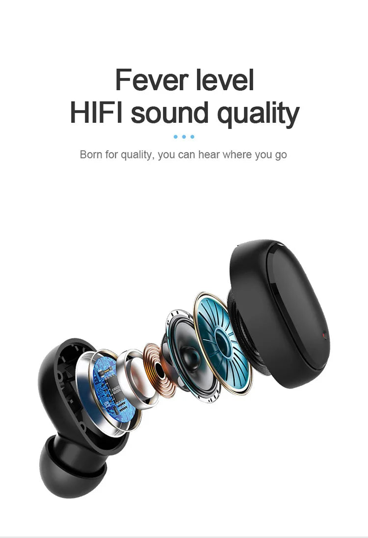Fones de ouvido sem fio originais A6St WS, fones de ouvido Bluetooth, esportivos estéreo F one, fones de ouvido Bluetooth