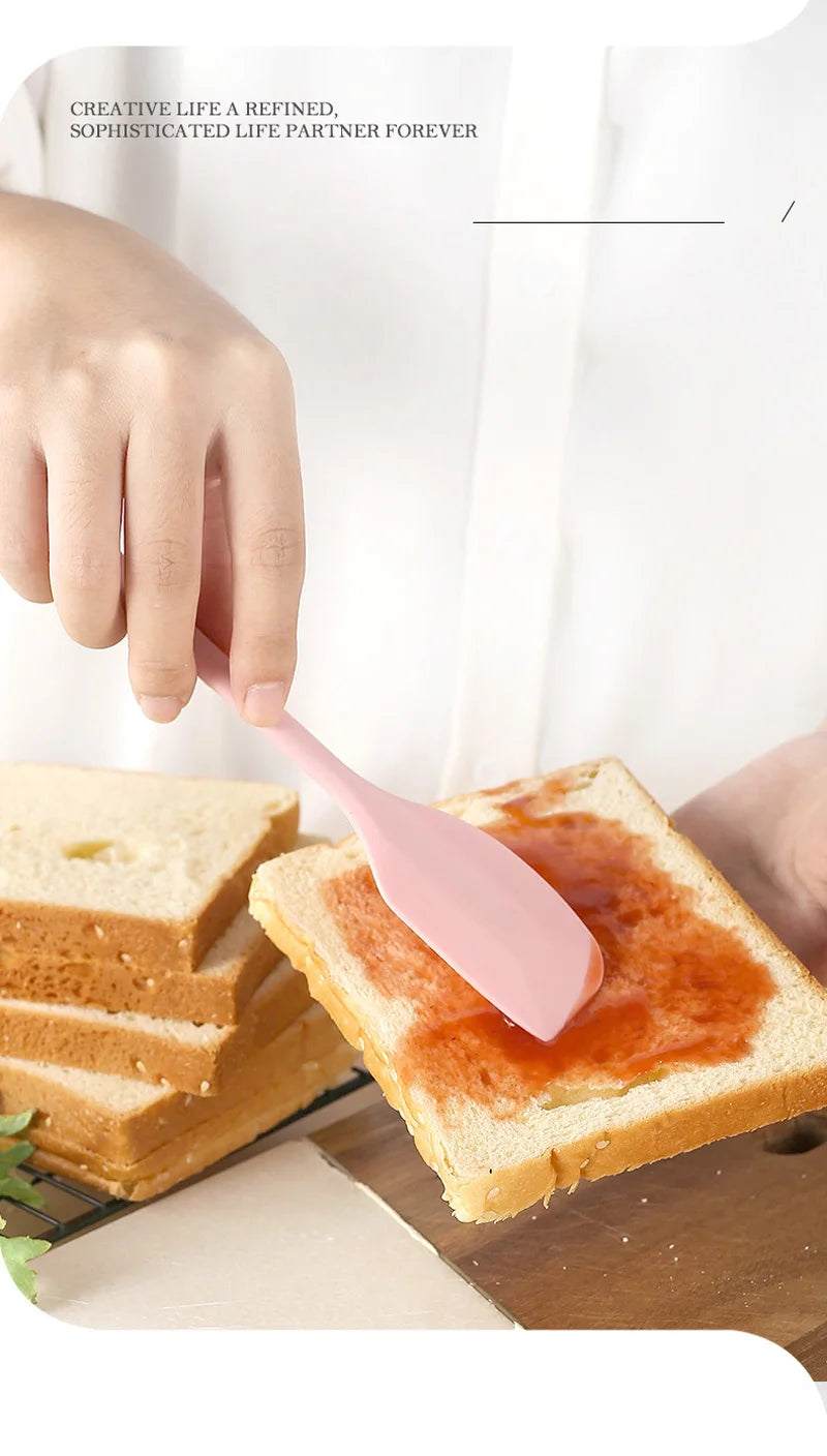 Espátula de creme de silicone Espátula de manteiga antiaderente Utensílios de cozinha resistentes ao calor Utensílios para assar bolos DIY