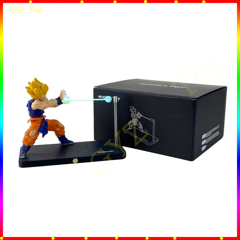 Em estoque NikolaToy Dragon Ball Kakarotto Son Goku Kamehameha Wave Lâmpada de luz magnética Modelo Ornamento Anime Brinquedos periféricos Presentes